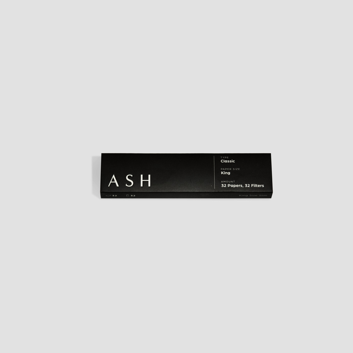 ASH Classic king slim organic rolling papers pack