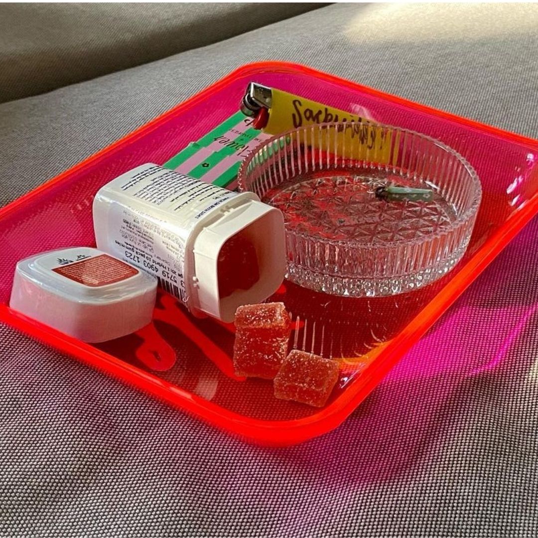 Pink Jelly Rolling Tray