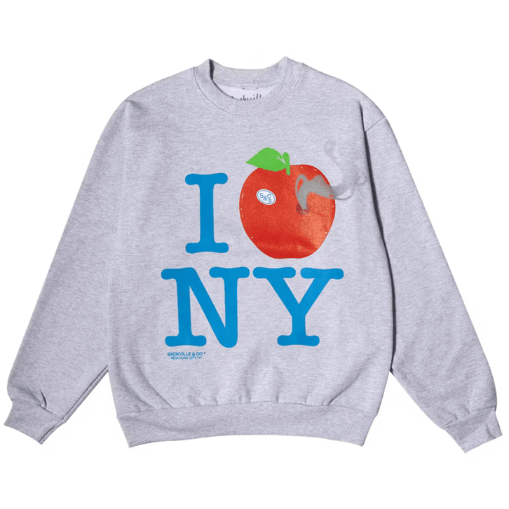 Greetings from NY Grey Crew Sweater