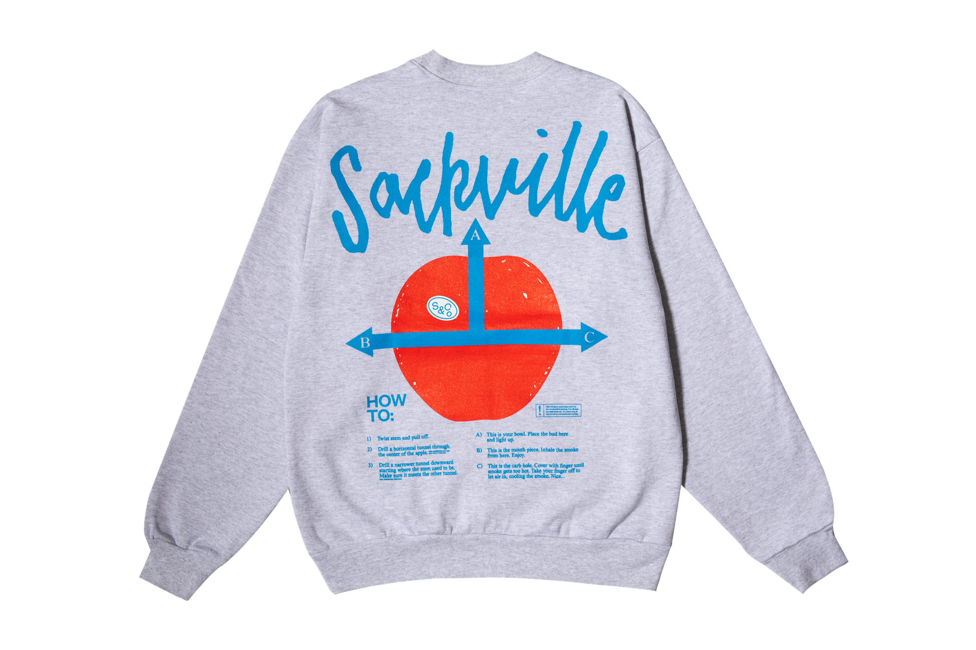 Greetings from NY Grey Crew Sweater - Sackville & Co.