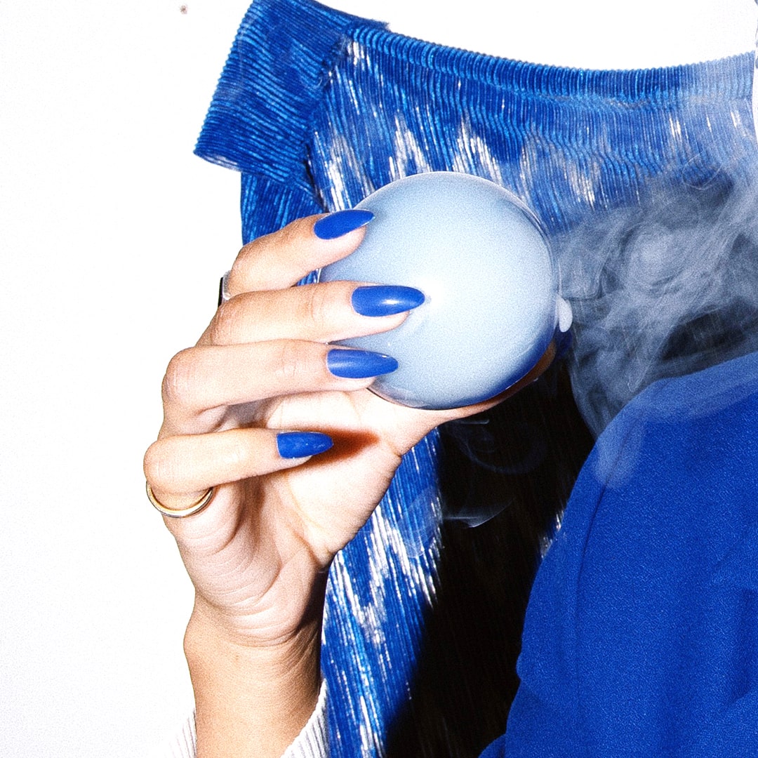 Blue Crystal Ball Pipe